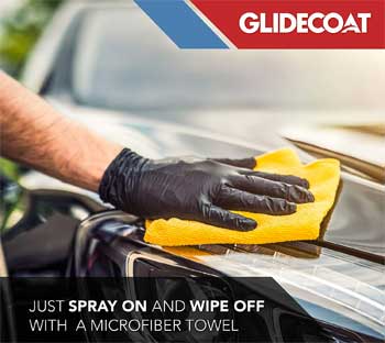 Using Microfiber Cloth to Apply Glidecoat to Car