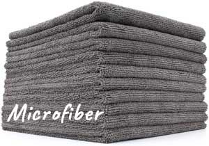 Stack of Microfiber Clothes for Cleaning Your Car with Waterless Car Wash