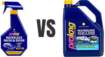 Prolong Waterless Wash and Shine Cost Comparison